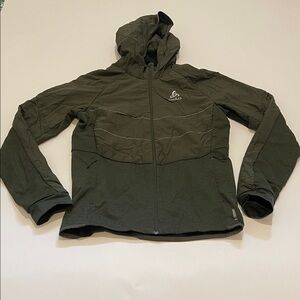 Odlo Men's Hooded Run Easy S-Thermic Performance Jacket - Forest Green